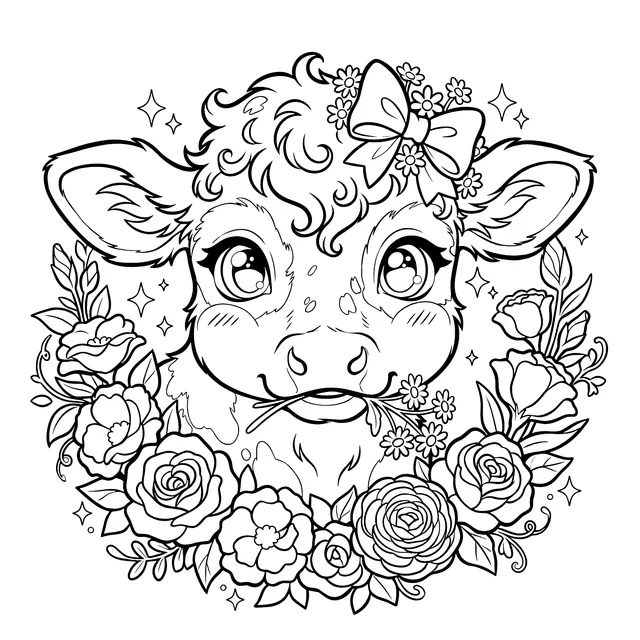 Cute Little Cow Illustration