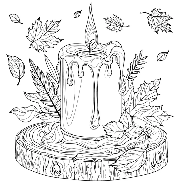 Autumn Candle Scene