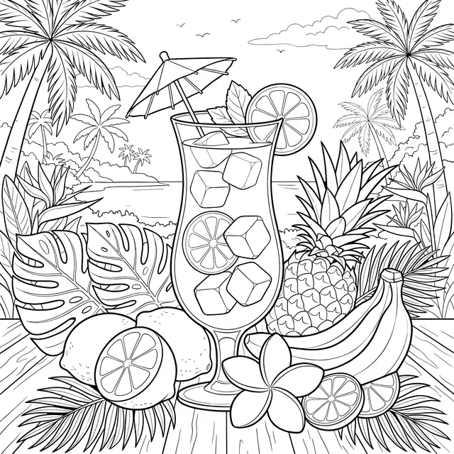 Tropical - themed Beverage