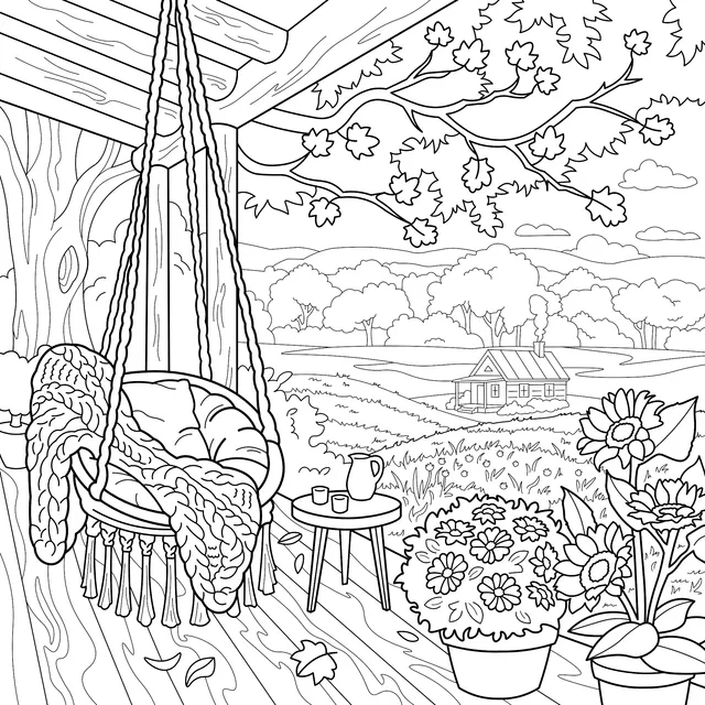 Autumn Terrace View