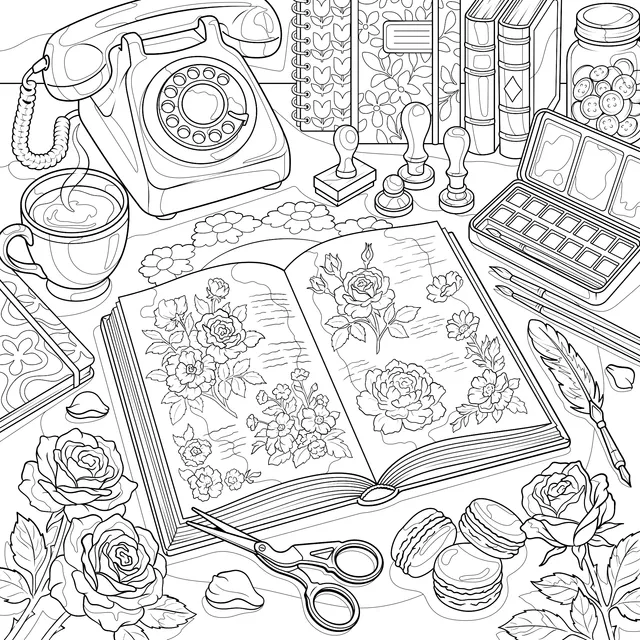 Ai1467_Vintage_Creative_Workspace_with_a_Book 