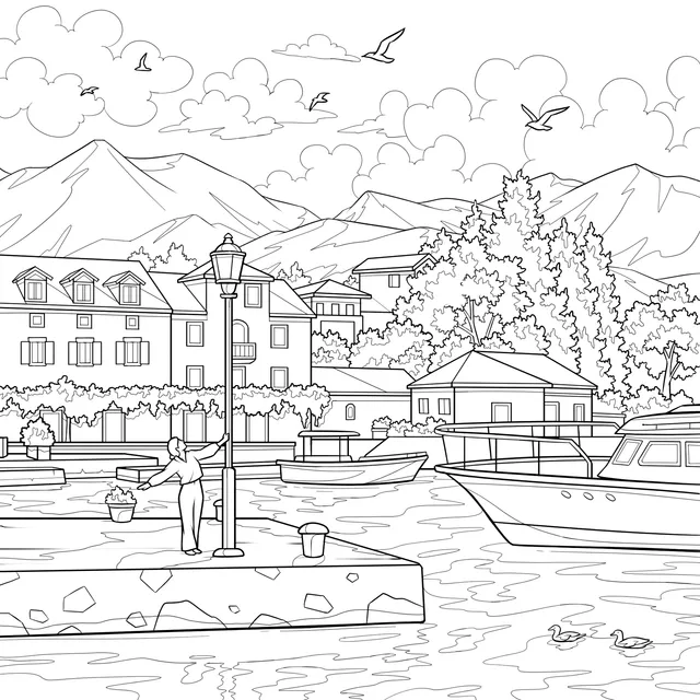 沿海小镇风景