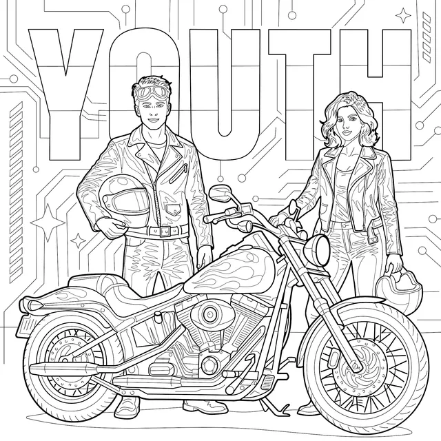 Youthful Motorcycle Style