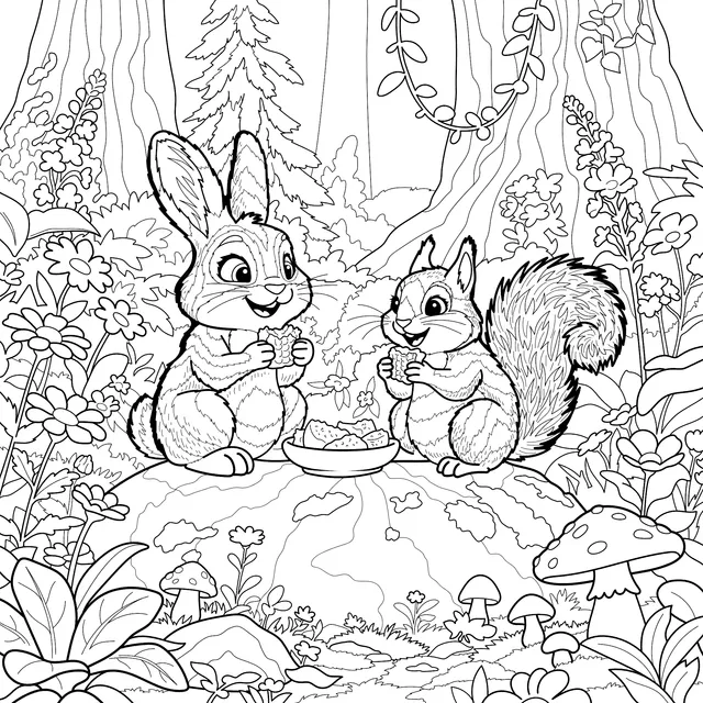 Animal Gathering in the Forest