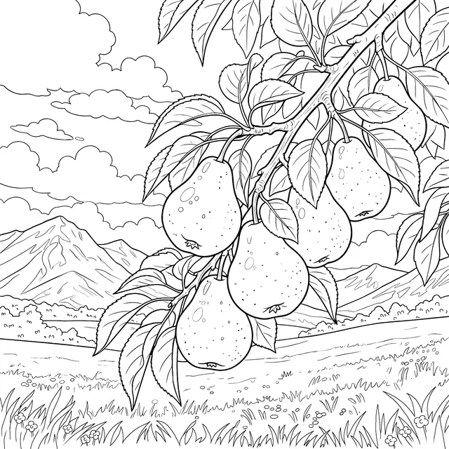 Pears on the Branch Landscape