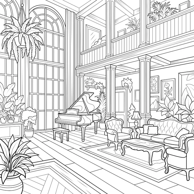 Exquisite Two - storey Living Room