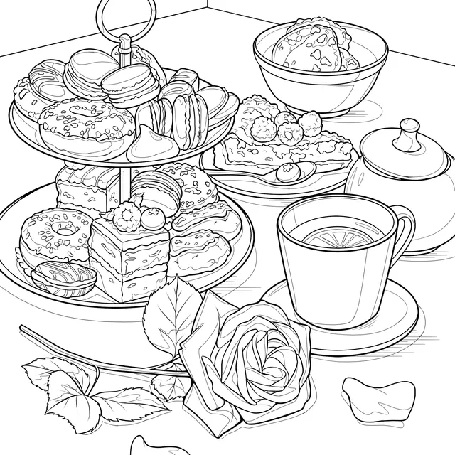 Exquisite Afternoon Tea Scene