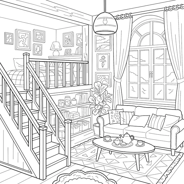 Cozy Two - story Attic Room