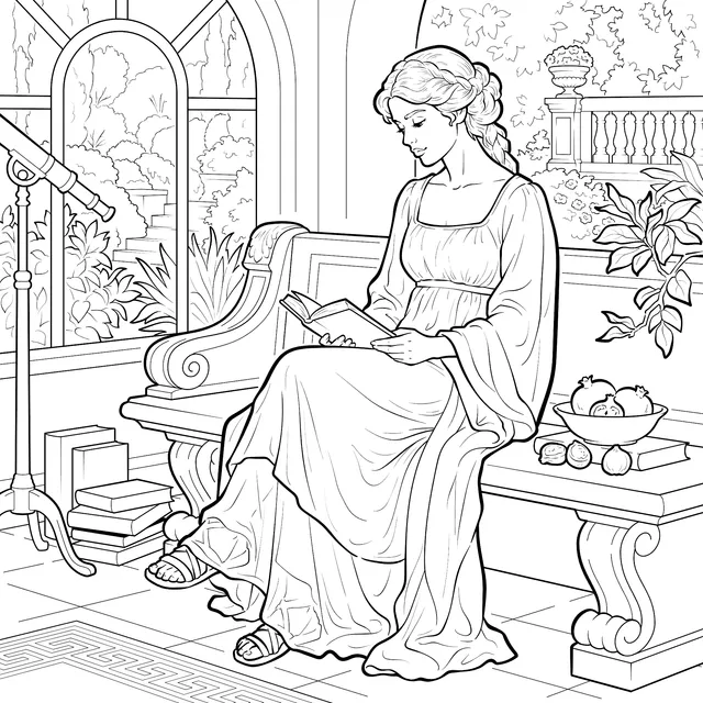Elegant Woman's Reading Time