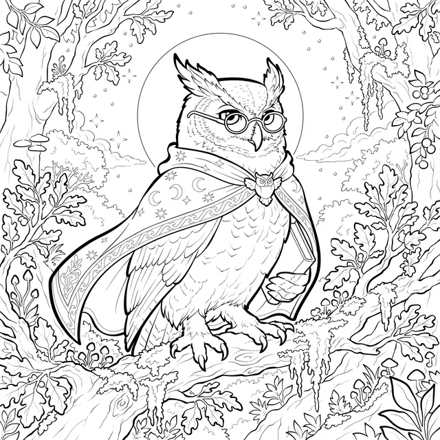 The Owl in the Magical Forest