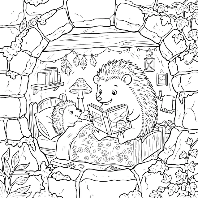 Hedgehog Parent - Child Bedtime Moments