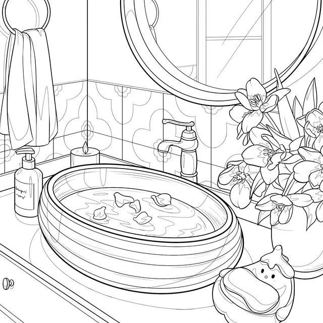 Cozy Bathroom Scene