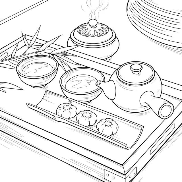 Chinese Tea - and - Snack Scene