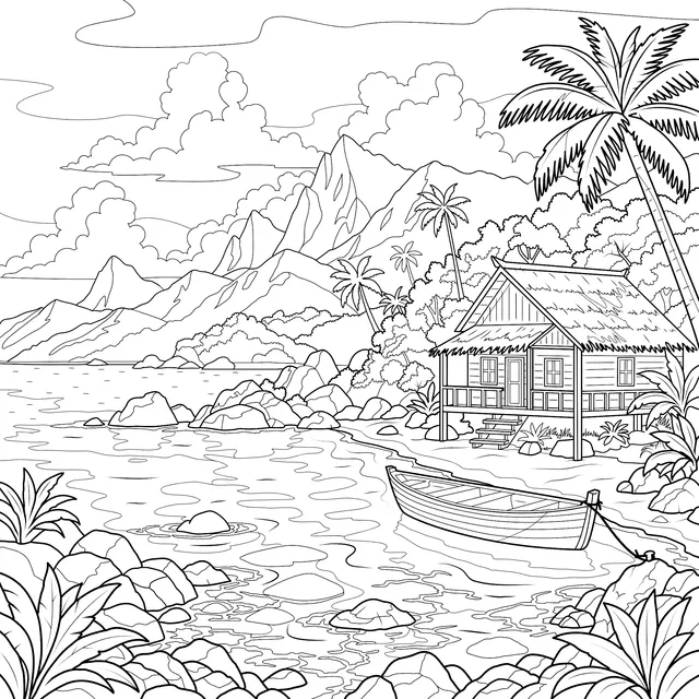 Seaside Cottage Scenery