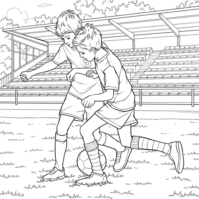 Intense Football Match -up
