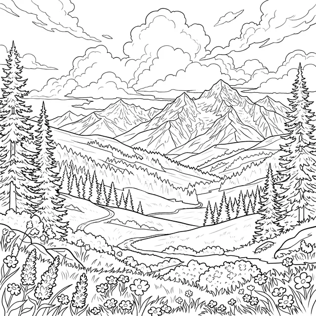 Magnificent Mountain - Forest Landscape