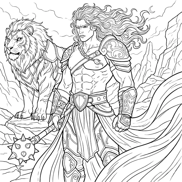Armored Warrior and Battle Lion