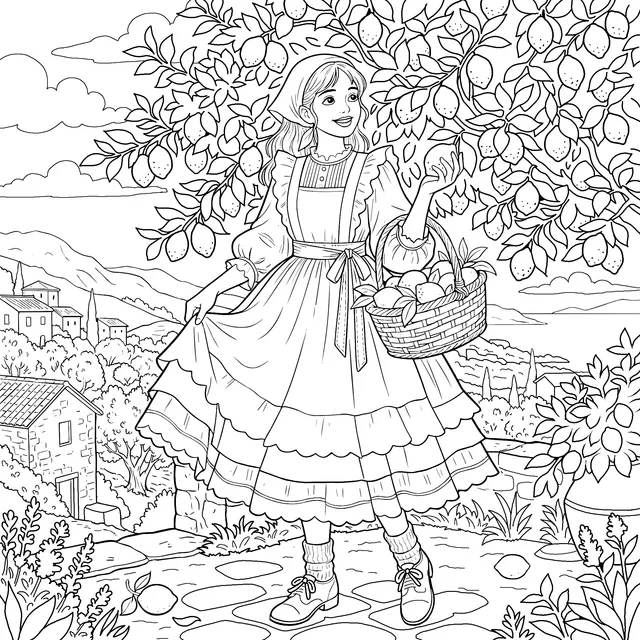 Girl under the Lemon Tree
