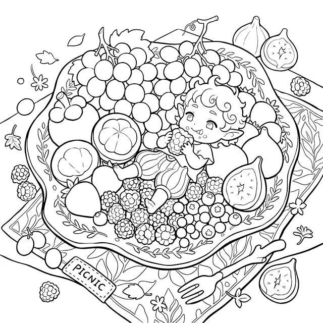 Little Elf among Fruits