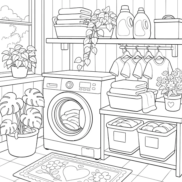 Cozy Laundry Room Scene
