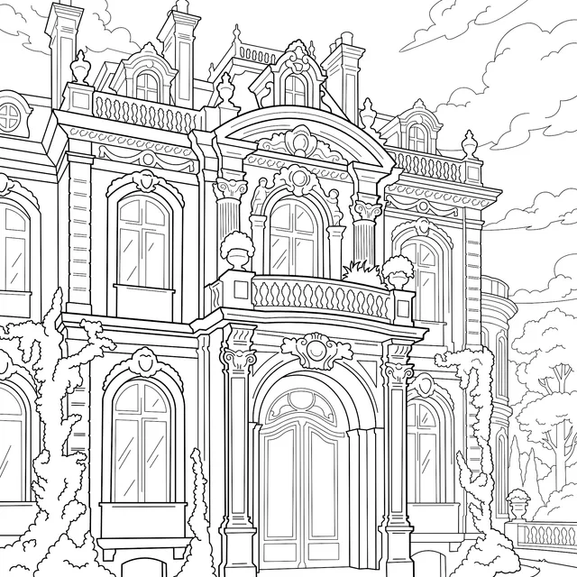 Exquisite European - style Mansion
