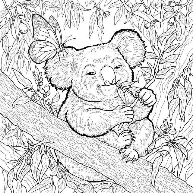 Koala and Butterfly