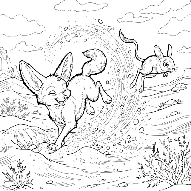 Desert Animals at Play