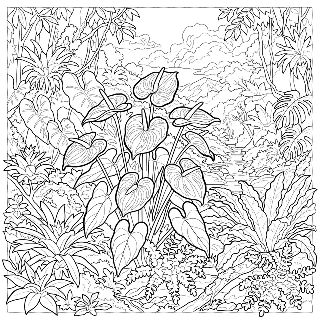 Tropical Flowering Jungle
