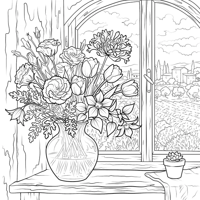 Flower View by the Window