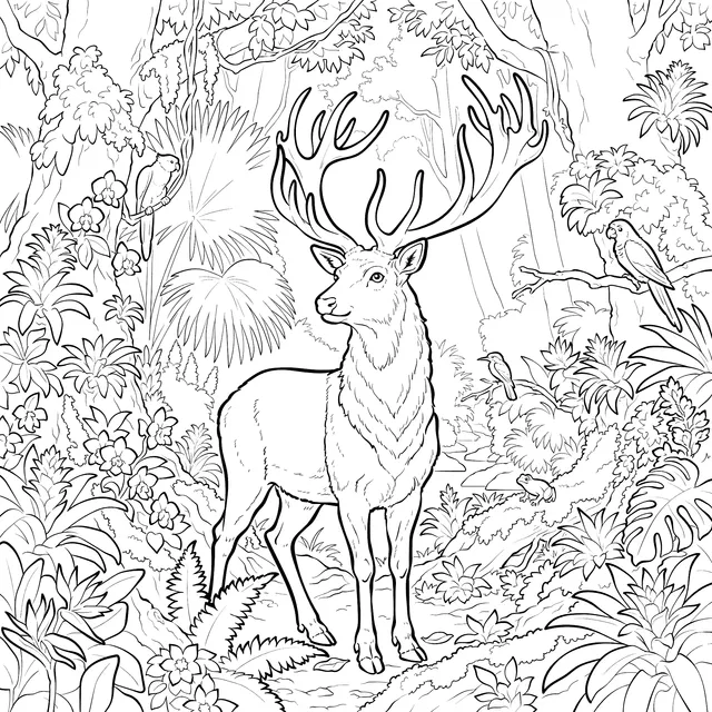 Stag in the Forest