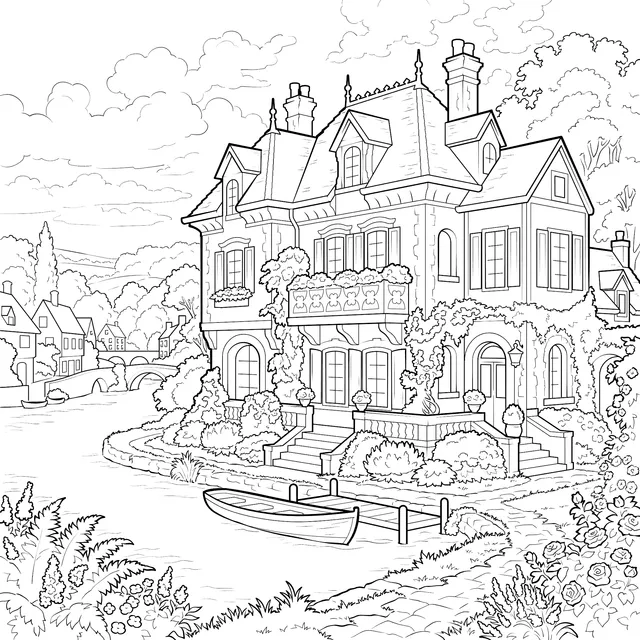 Beautiful Manor by the River