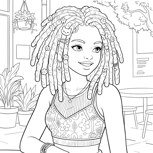 Fashionable Girl Illustration
