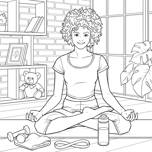 Indoor Yoga Scene