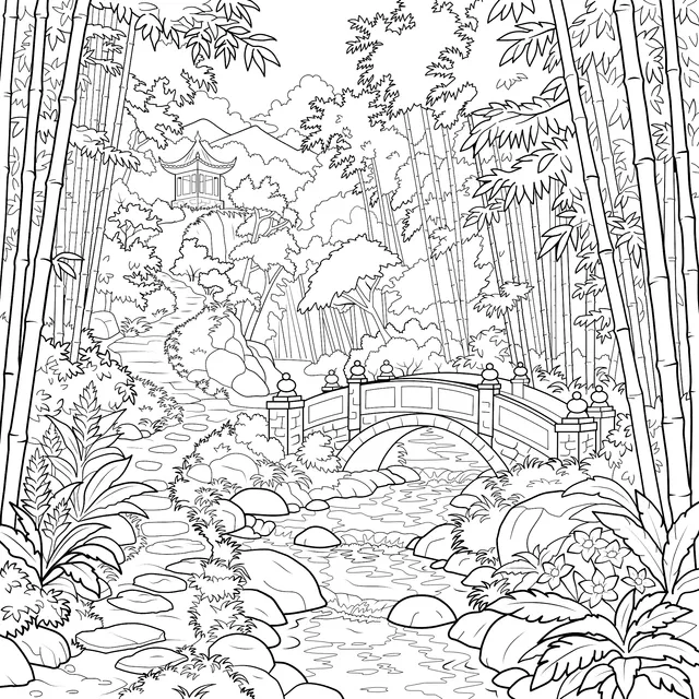Serene Bamboo Forest Scene