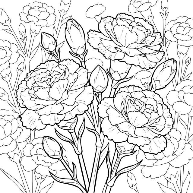 Colorful Carnations