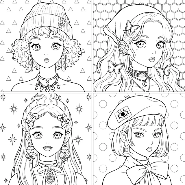 Fashionable Girl Illustrations