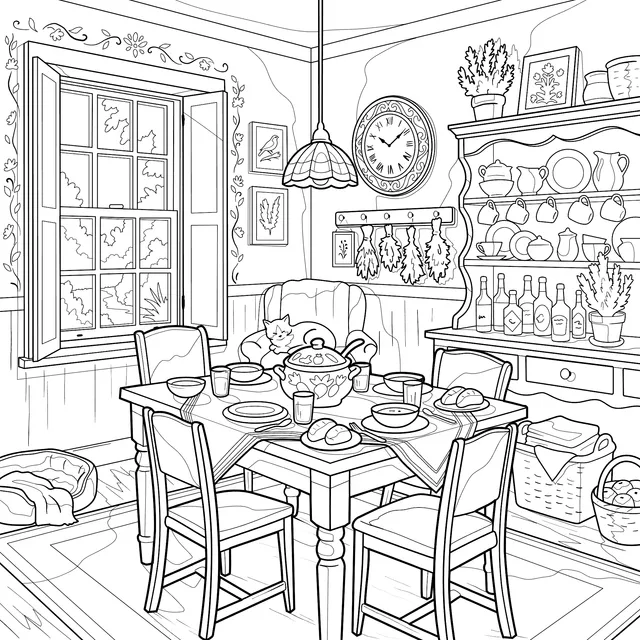 Cozy Rustic - style Indoor Scene