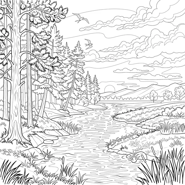 Serene Riverside Scenery