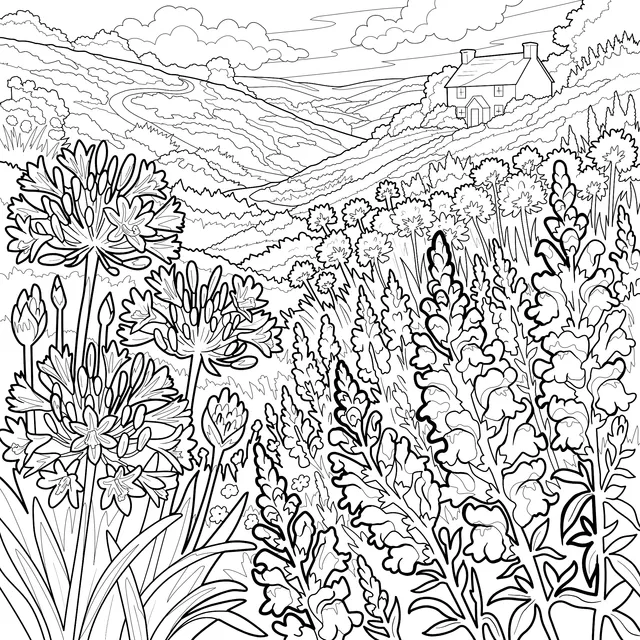 Rural Flower Scenery