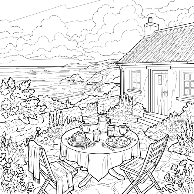 Seaside Cottage Courtyard