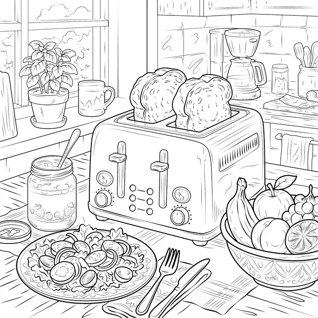 Cozy Kitchen Breakfast Scene