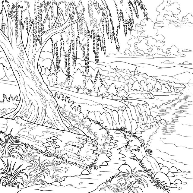 Autumn Scenery by the Lake
