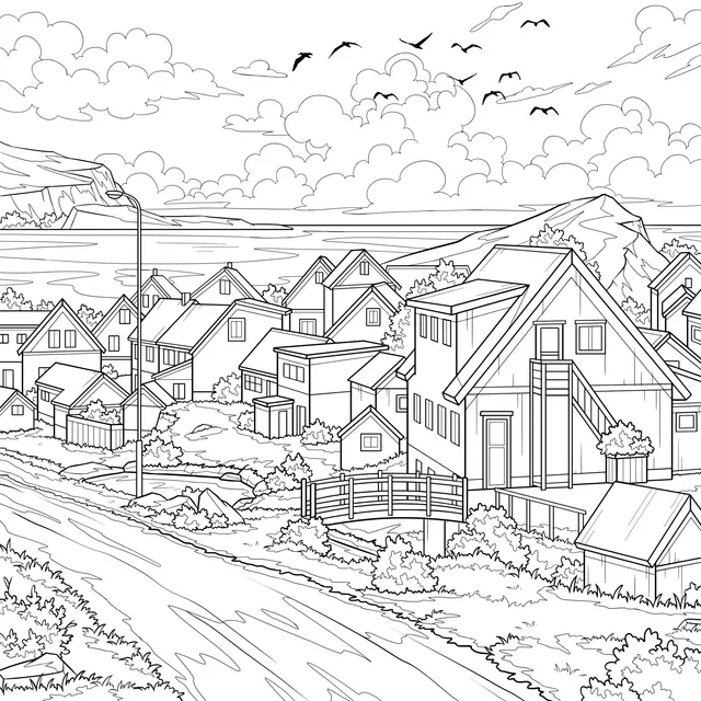 Seaside Village Scenery