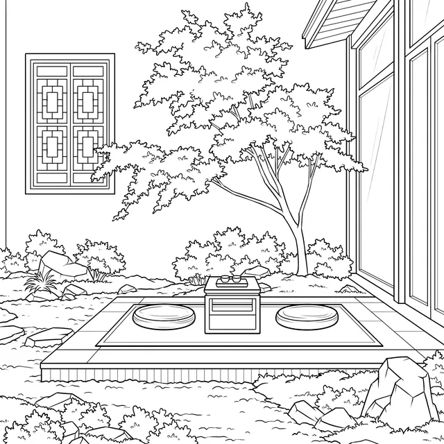Quiet Courtyard Scene