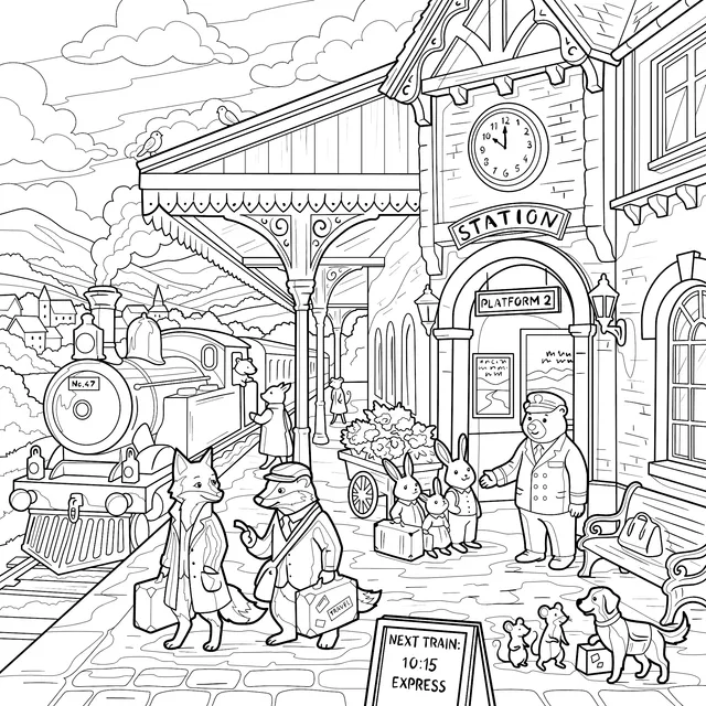 Animal Adventure at the Train Station
