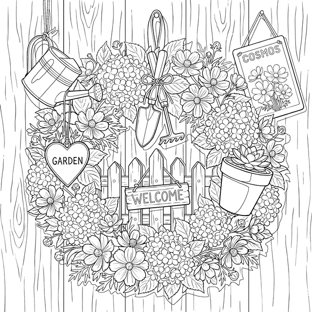 Gardening - themed Wreath