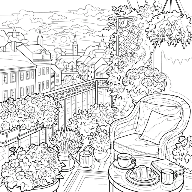 Cozy Balcony Scene