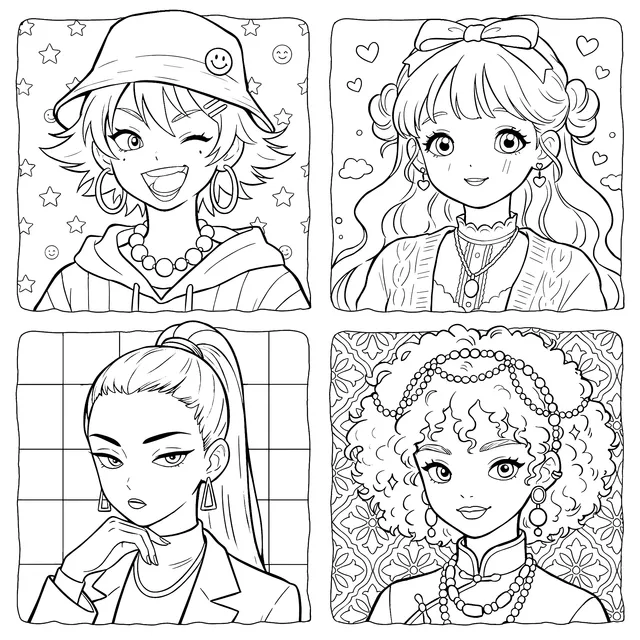 Girls with Diverse Styles