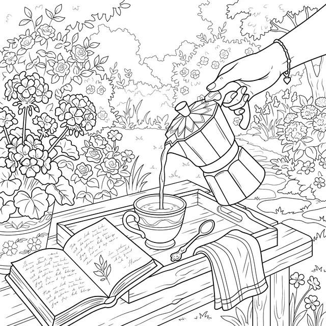 A Cozy Moment in the Garden