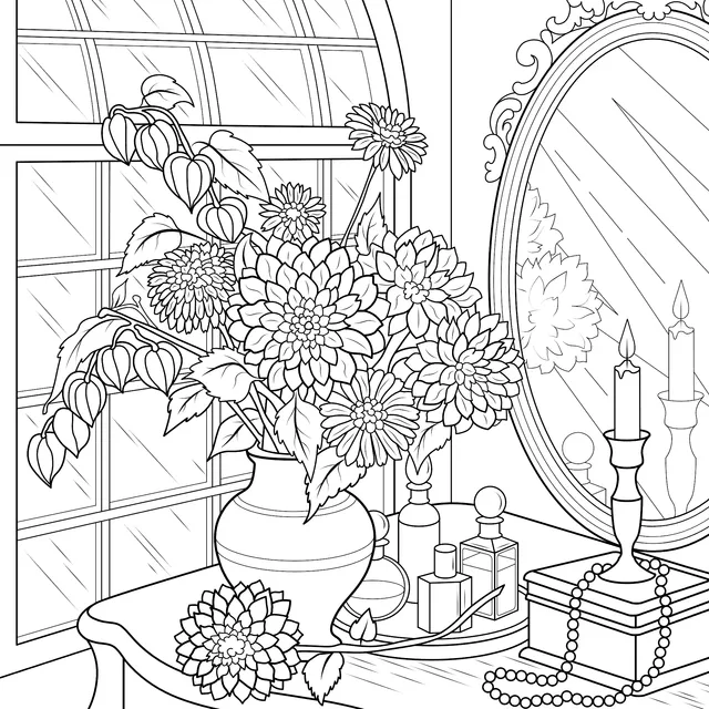 Floral Still - life by the Window